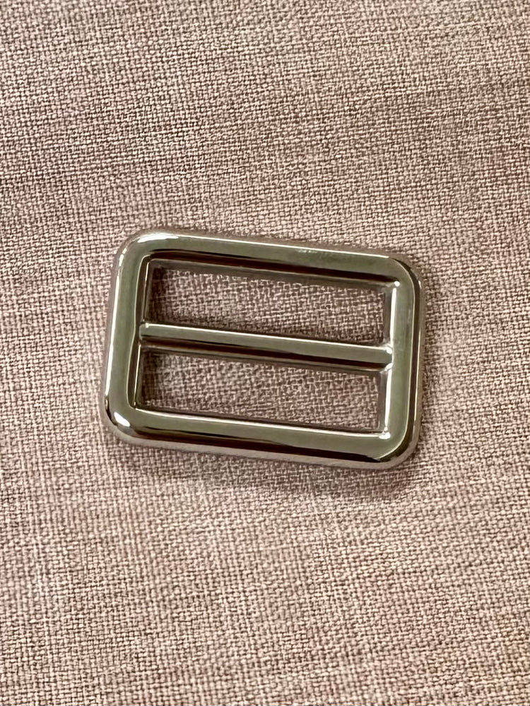 Stainless steel tri-glide buckle slider - 25mm in silver