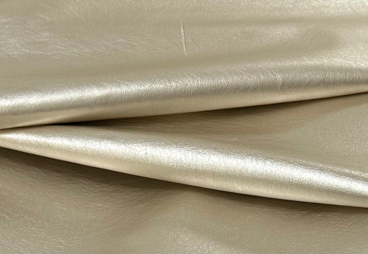 Plongé cowhide leather - Metallic Champagne