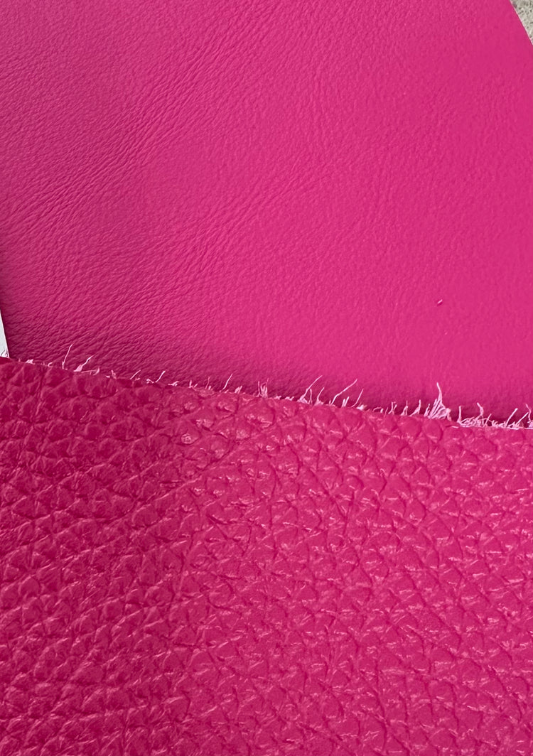 Italian Nappa Leather in Hot Pink