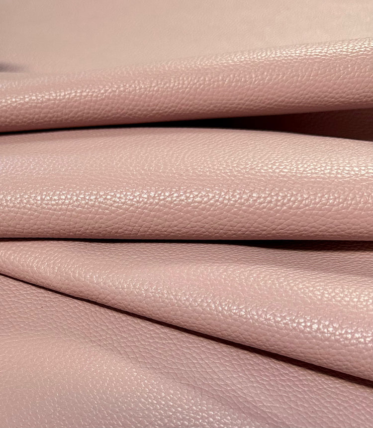 Italian Pebbled Leather in Antique Rose