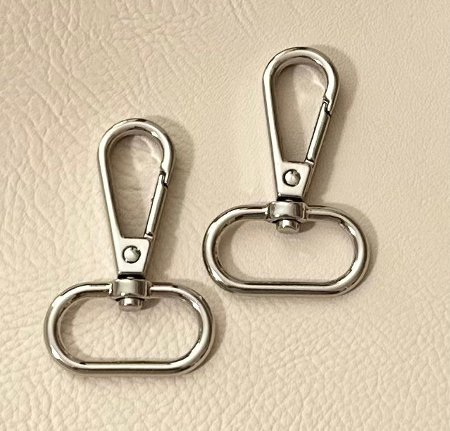 1" Swivel hooks - silver (pack of 2)