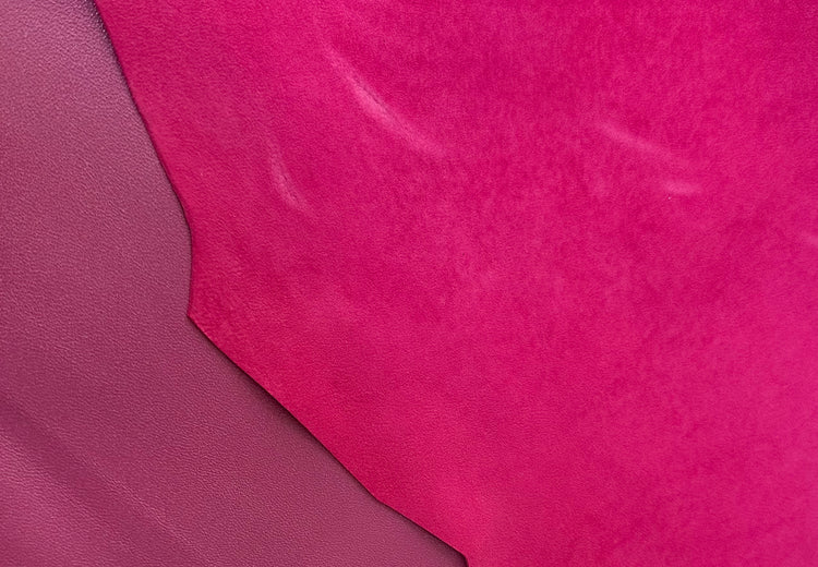 Italian Lambskin Leather - Metallic shimmer Fuchsia Pink