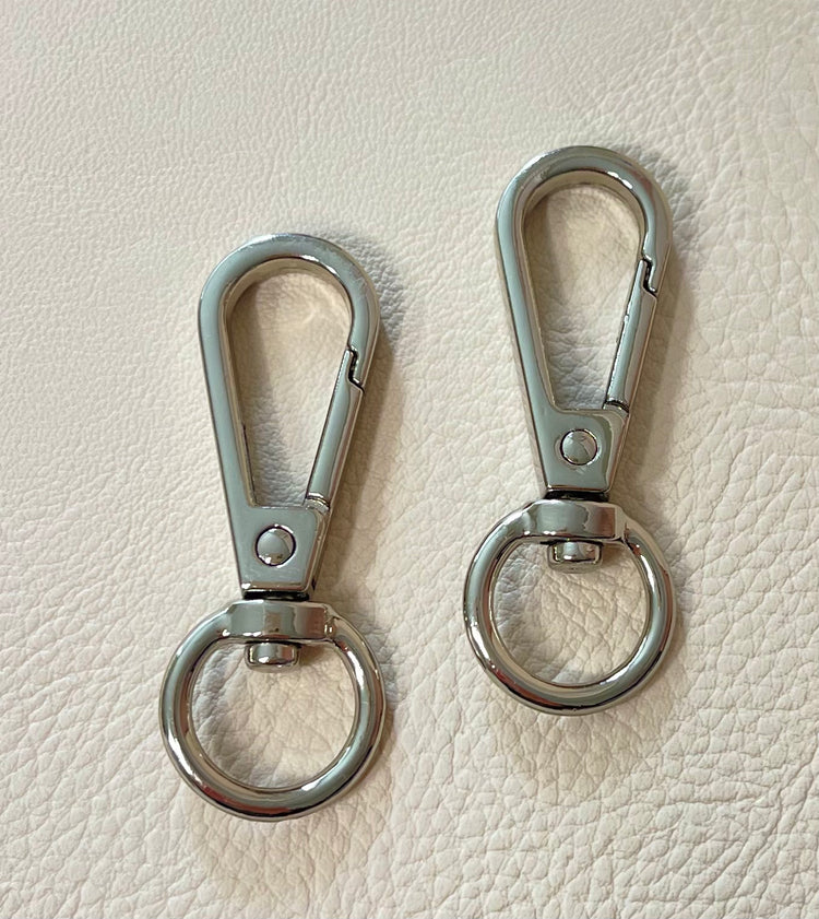 1/2" Swivel hooks - silver (pack of 2)
