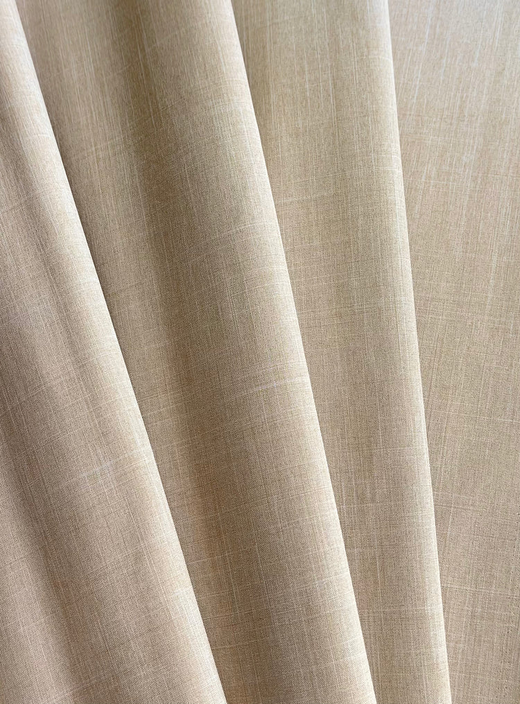 Interfaced Linen Fabric - Oatmeal