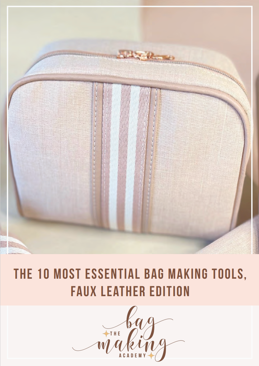 Free eBook The 10 Most Essential Bag Making Tools, Faux Leather Edit