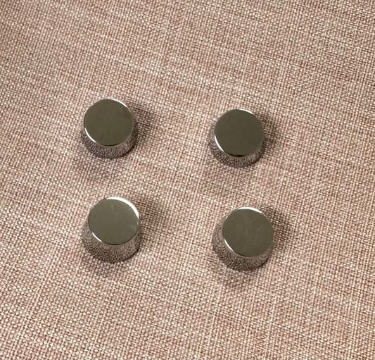 Stainless steel purse feet - in silver - set of 4