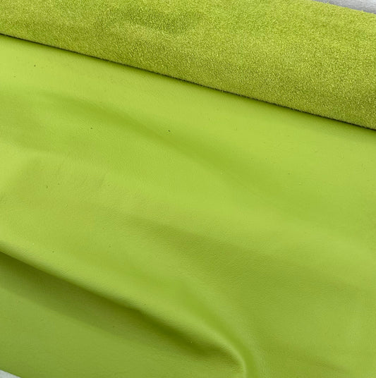 Plongé cowhide leather - Lime Green