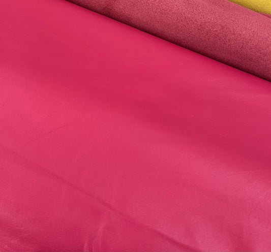 Plongé cowhide leather - Hot pink