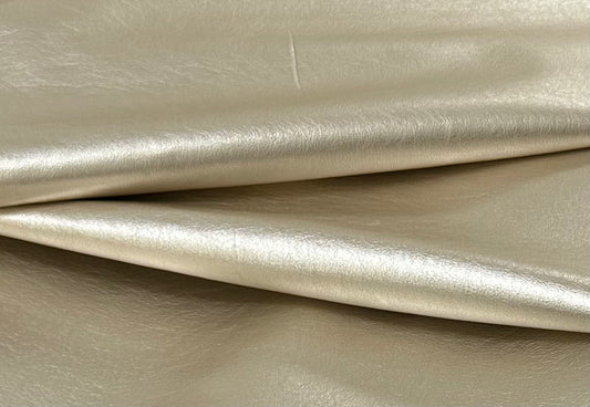 Plongé cowhide leather - Metallic Champagne