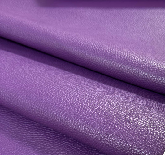 Italian Pebbled Leather in Purple