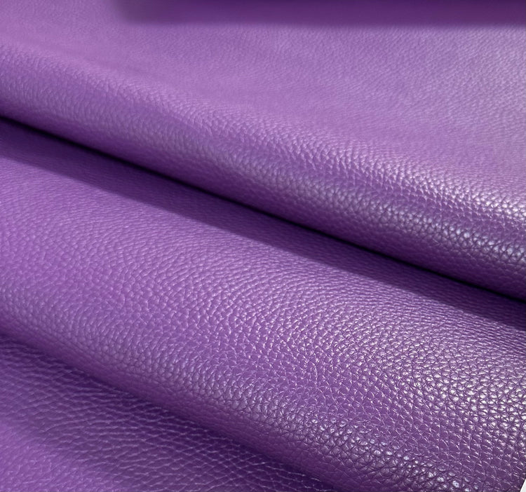 Italian Pebbled Leather in Purple