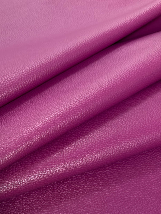 Italian Pebbled Leather in Dark Magenta