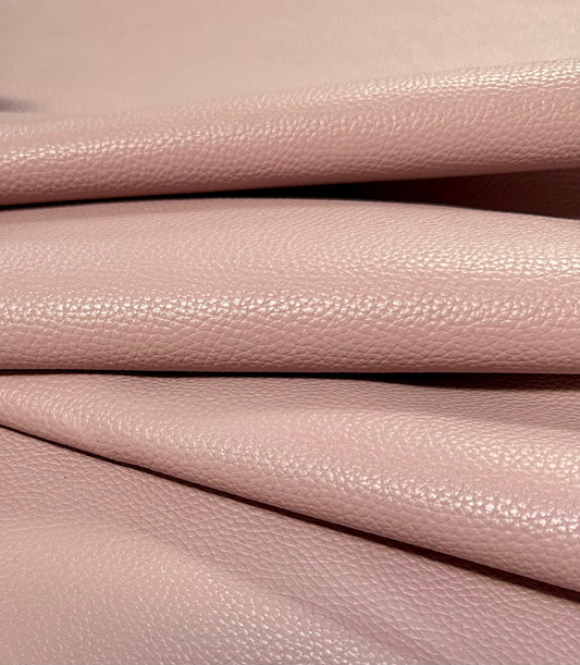 Italian Pebbled Leather in Antique Rose