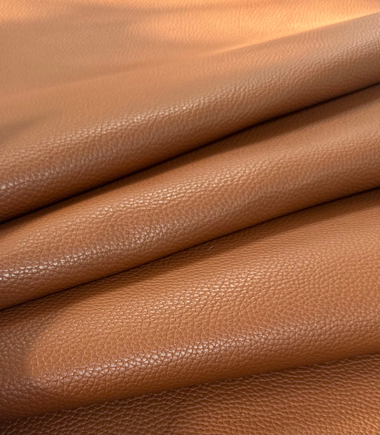 Italian Pebbled Leather in Caramel