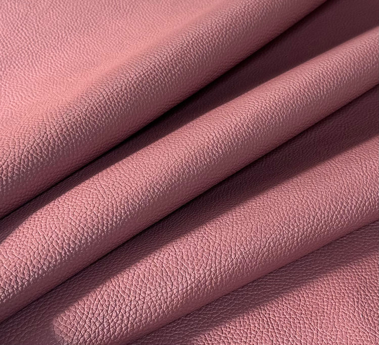 Italian Pebbled Leather in Dusty Rose