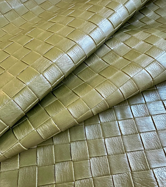 Venezia Faux Leather - Olive Green