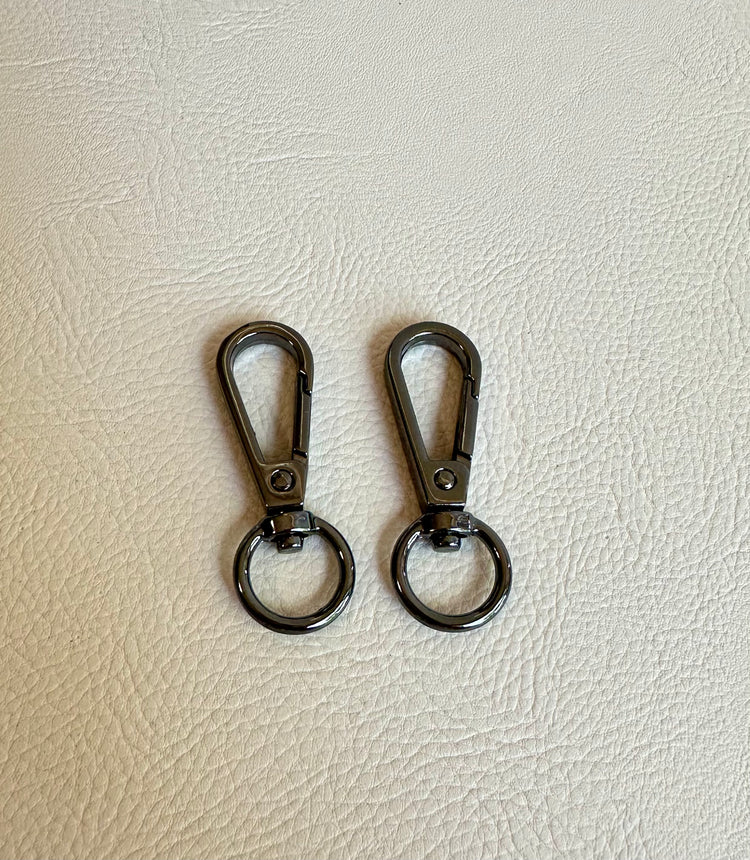 1/2" Swivel hooks - gunmetal (pack of 2)