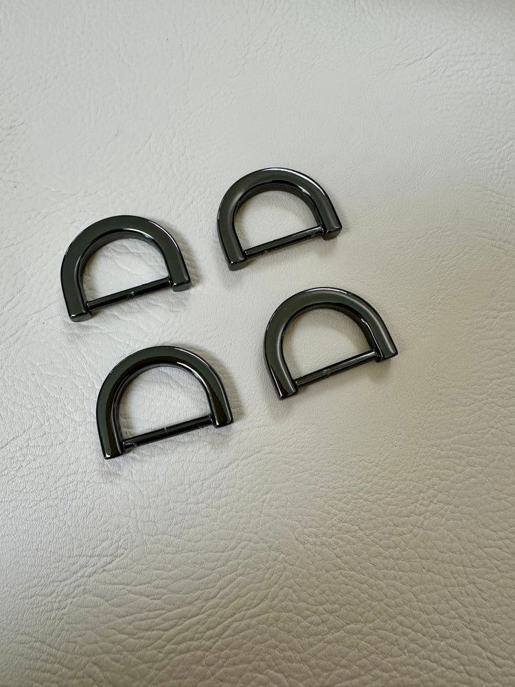 3/4" premium d-rings in gunmetal - set of 4