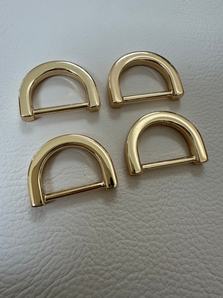 3/4" premium d-rings in gold - set of 4