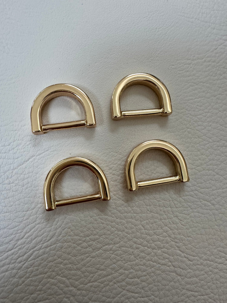 1/2" premium d-rings in gold - set of 4