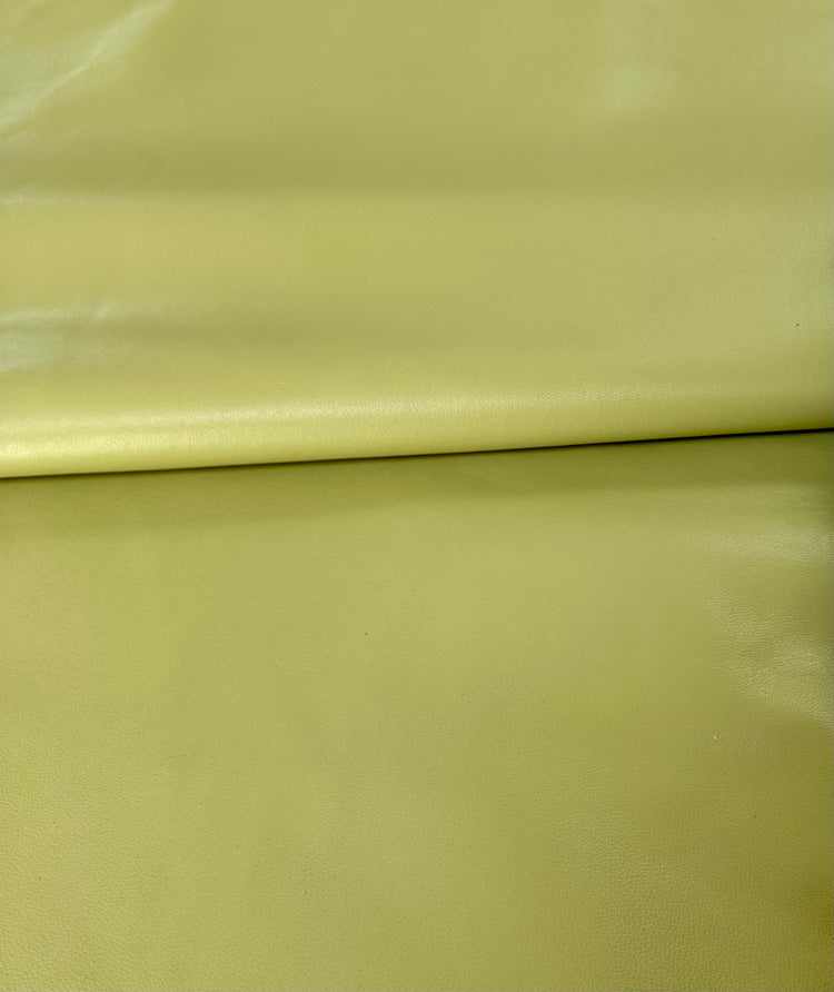 Italian Lambskin Leather - Avocado green