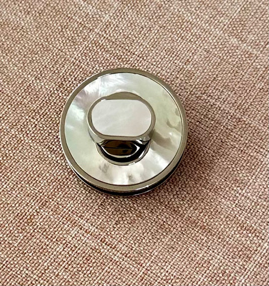 Stainless Steel Shell turn lock - in silver