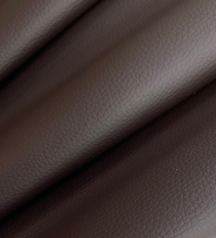 Pebbled Faux Leather - Dark Brown