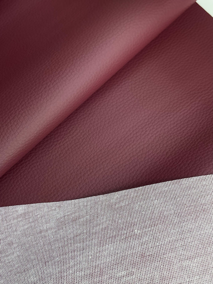 Pebbled Faux Leather - Merlot