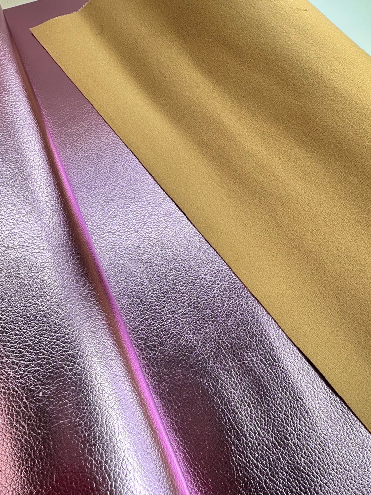IMPERFECT Metallic Goddess Faux Leather - Light Pink