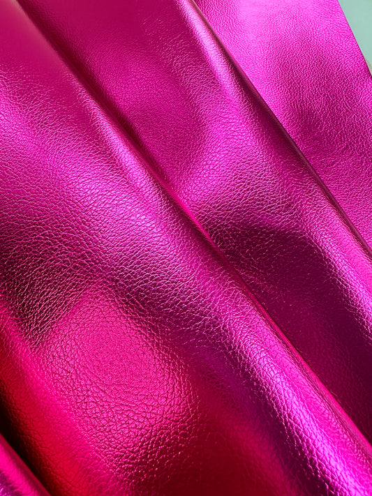 IMPERFECT Metallic Goddess Faux Leather - Hot Pink