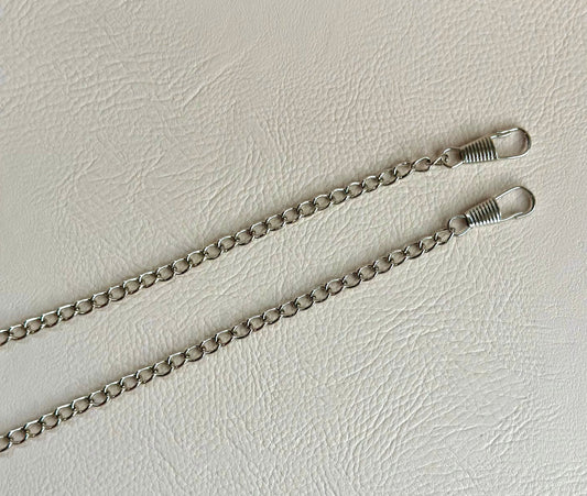 47" Thin purse chain strap in Silver