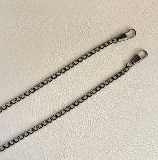 47" Thin purse chain strap in Gunmetal