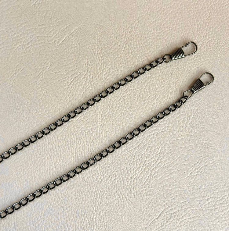 47" Thin purse chain strap in Gunmetal