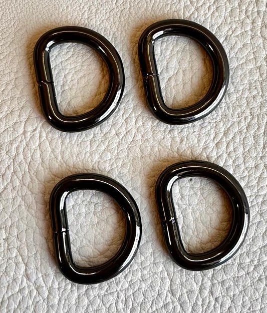 1/2" D-ring - gunmetal (pack of 4)