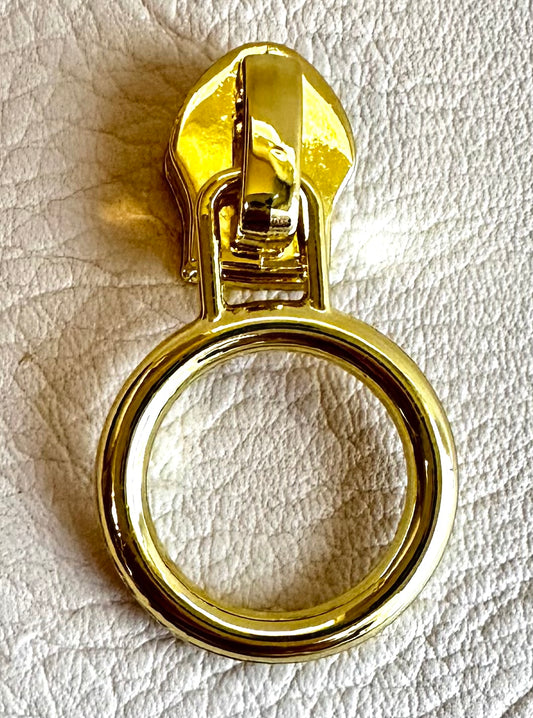 Set of 4 Circle zipper pulls in Gold