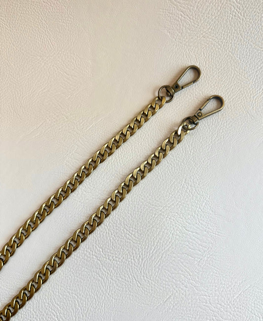 47" Thick purse chain strap in Antique