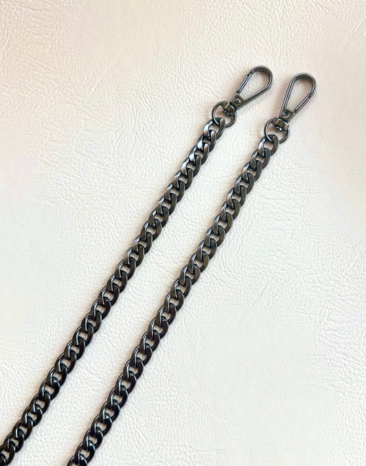 47" Thick purse chain strap in Gunmetal