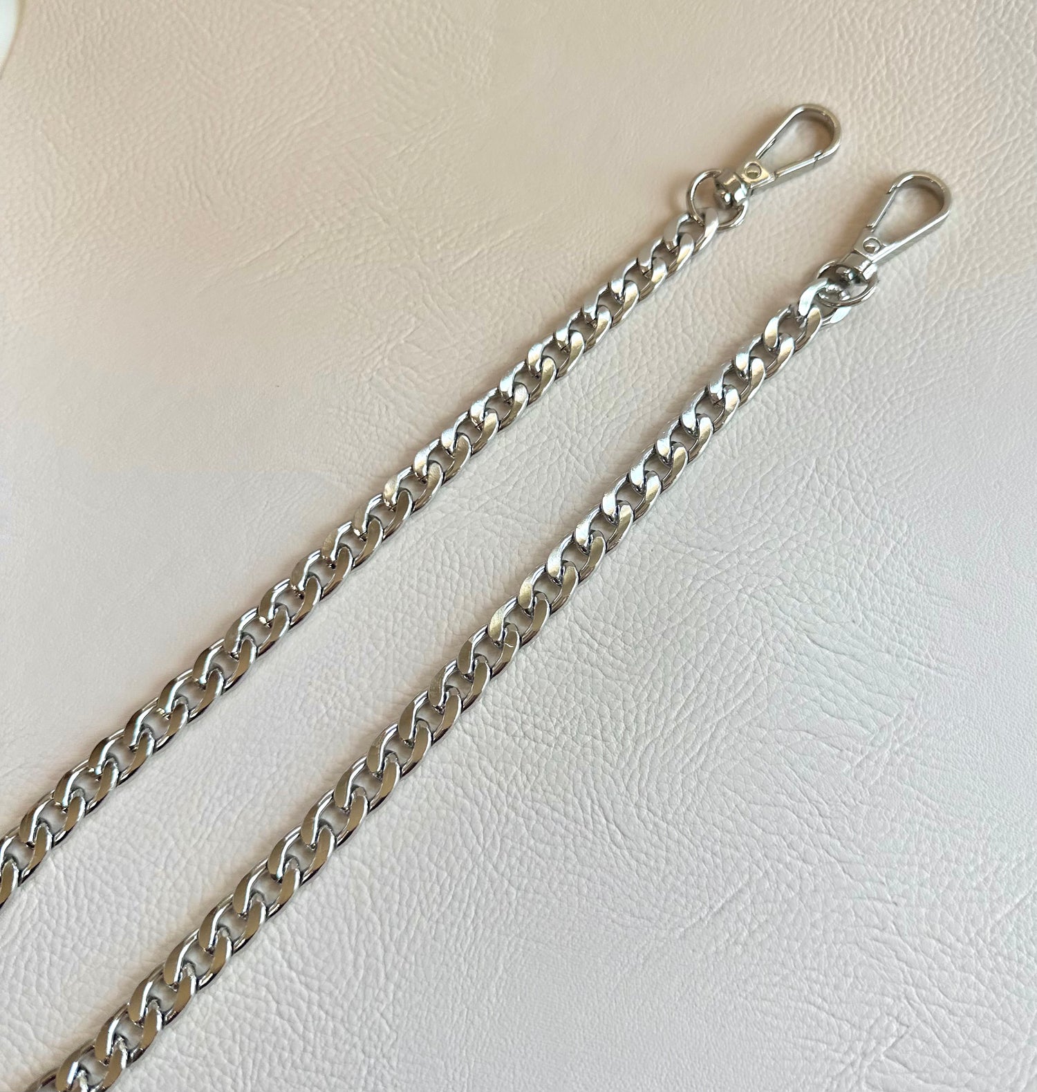 Handbag chunky chain strap- Silver