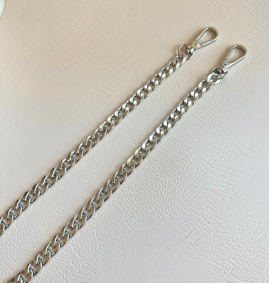 47" Thick purse chain strap in Silver