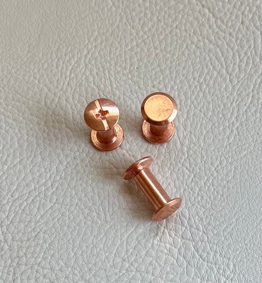 Set of 14 12mm Chicago screws in Rose Gold