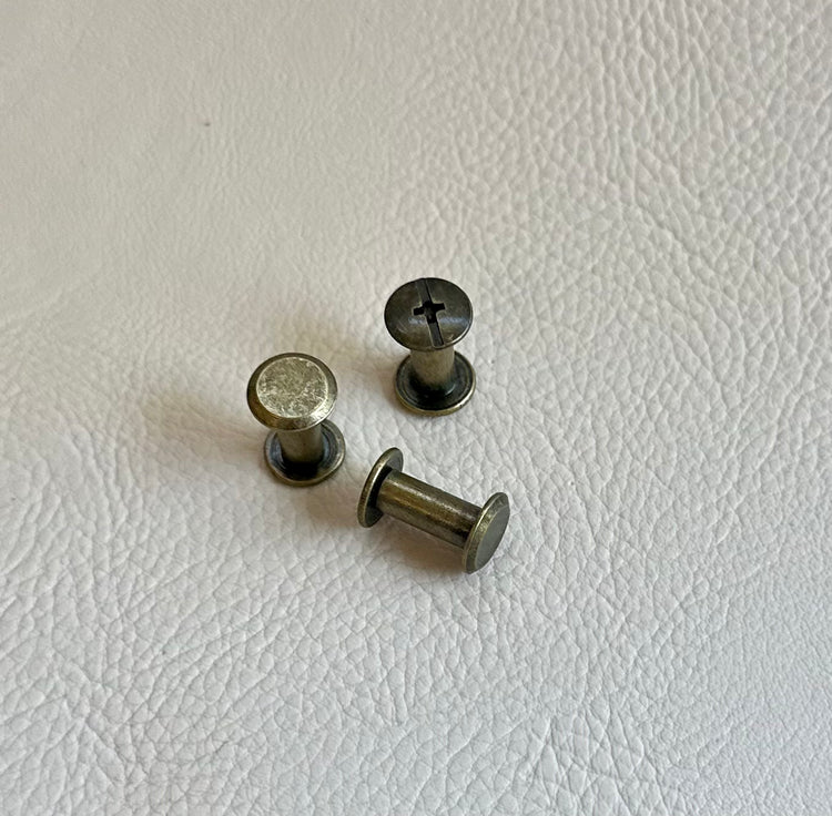 Set of 14 12mm Chicago screws in Antique