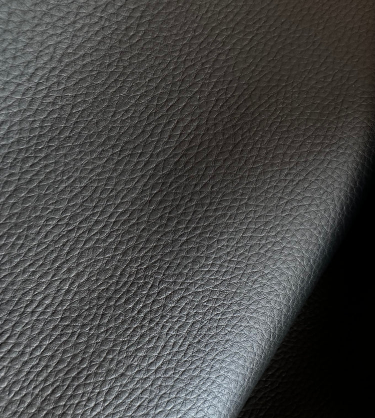 Pebbled Faux Leather - Jet Black