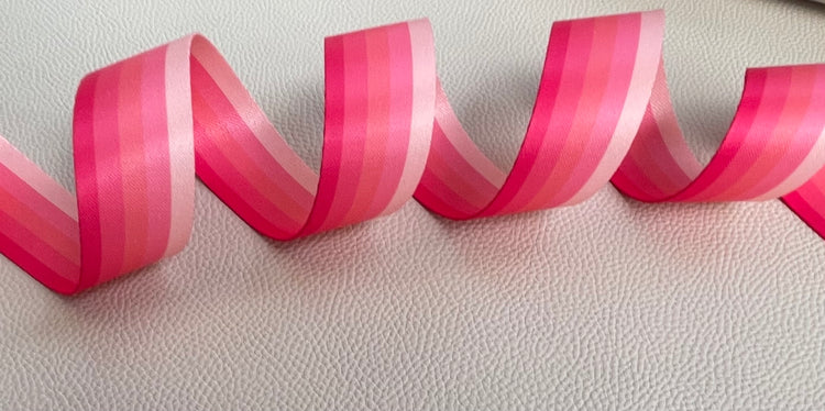 Ombre pink stripes webbing