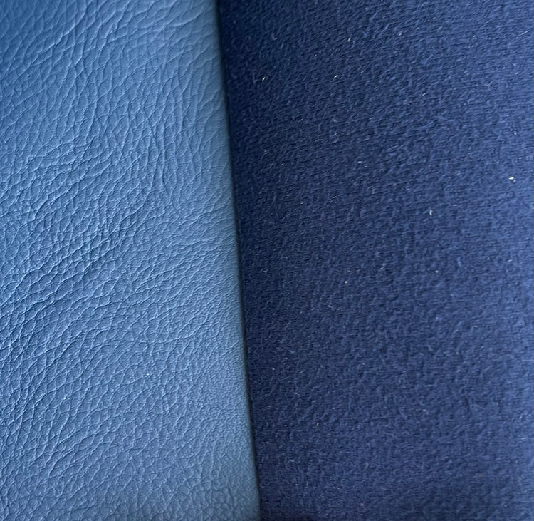 Texas Double-sided Faux Leather - Navy Blue