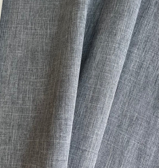 Interfaced Linen Fabric - Grey