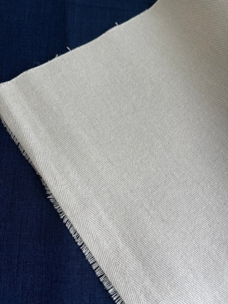 Interfaced Linen Fabric - Navy