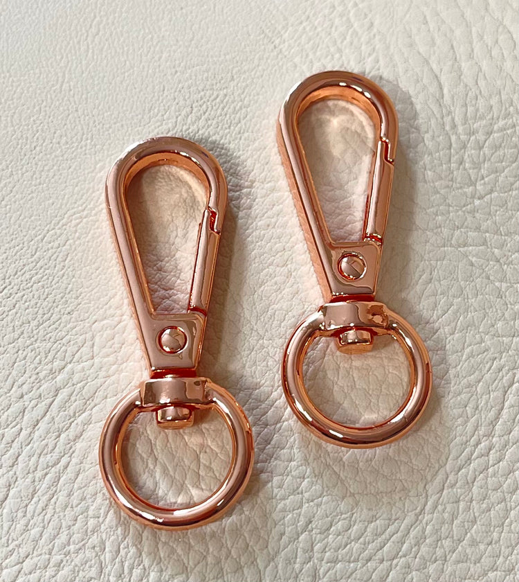 1/2" Swivel hooks - rose gold (pack of 2)