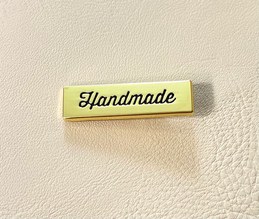 Handmade metal label - gold