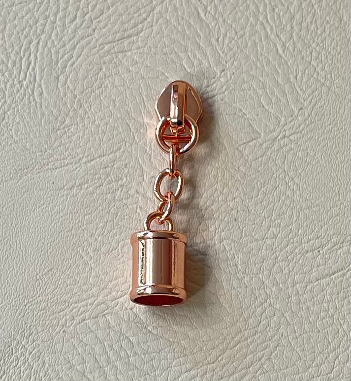 Set of 4 Tassel zipper pulls in rose gold