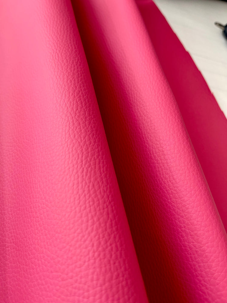 Pebbled Faux Leather - Hot Pink